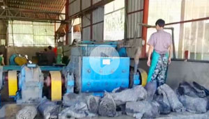 Cleaning Machine Running On Site two In Natural Rubber Primary Processing Production Line